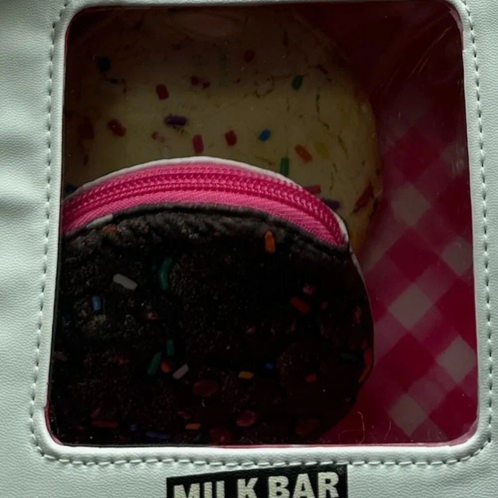 Bath & Body Works Milk Bar Cosmetic Bag w/2 coin wallets